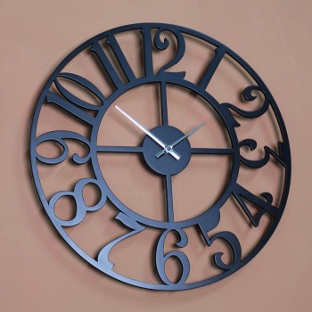Черные настенные часы Moku Takagawa (38 x 38 см)