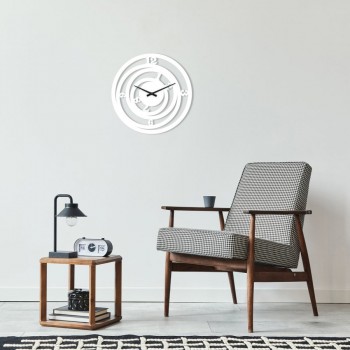 Білий настінний годинник Moku Ono (38 x 38 см)