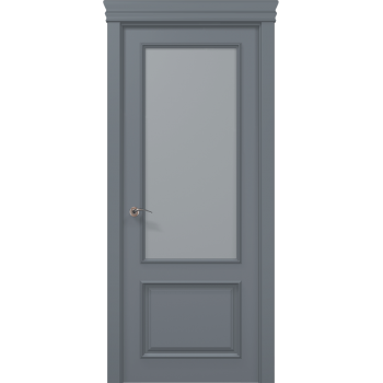 Межкомнатные серые двери Art Deko ART-02 Сатин покраска любые цвета RAL и NCS