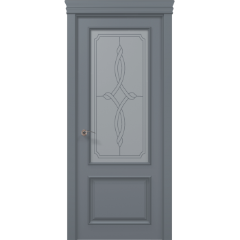 Двери межкомнатные серого цвета Art Deko ART-02 Бевелз покраска любые цвета RAL и NCS