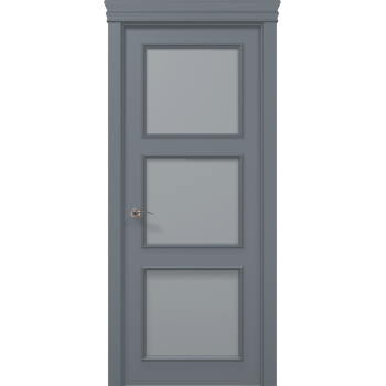 Межкомнатные двери серого цвета Art Deko ART-03 Сатин покраска любые цвета RAL и NCS