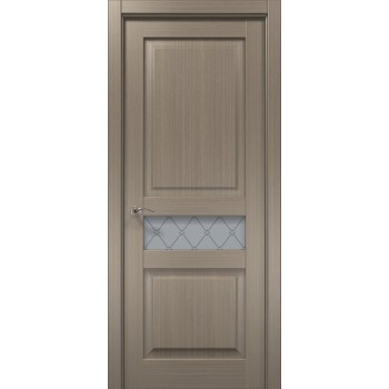 Межкомнатные двери цвета венге Cosmopolitan CP-513 Сандаловое дерево стекло оксфорд