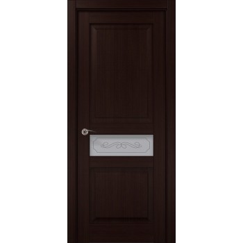 Двери венге межкомнатные Cosmopolitan CP-513 Венге Q157 стекло бевелз