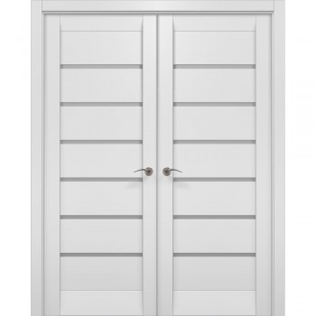 Подвійні двері в вітальню Millenium-14с білий матовий