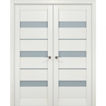 Подвійні двері в вітальню Millenium-22с білий ясен