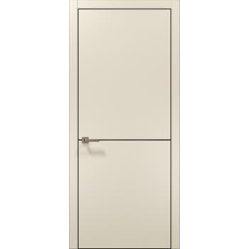 Двери межкомнатные Папа Карло ® Plato-21AL магнолия алюминиевый торец