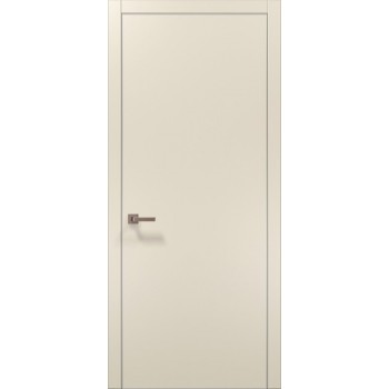 Двері кімнатні Plato-01AL магнолія алюмінієвий торець