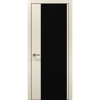 Двери белые экошпон Plato-13AL магнолия алюминиевый торец