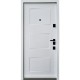 Двері вхідні квартирного типу • Авангард • Порто (мрамор темний / біла емаль)