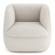 Кресло дизайнерское "Brune" 80х80х70 см. (Белый "Букле")