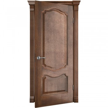 Двери межкомнатные с установкой Caro 41 Дуб браун (глухая)