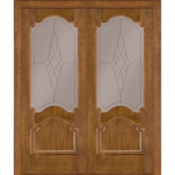 Широкие двери в зал Classik 08 ПО (Сатиновое стекло Бронза 01)