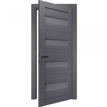 Купити міжкімнатні двері в зборі Elit Plus 109 Антрацит (ПО)