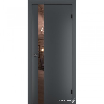 Межкомнатные двери ПВХ от производителя Solid 802 Антрацит (зеркало бронза)