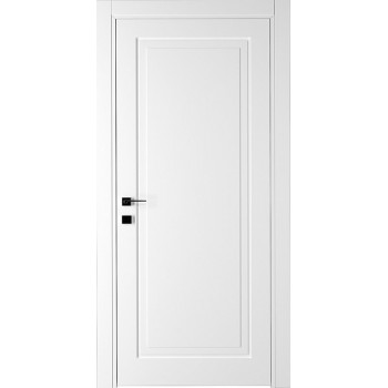 Белая дверь с черной ручкой Dooris NС 01