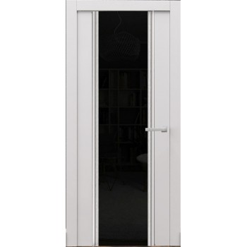 Белая дверь с черным стеклом мод. Astori GL7