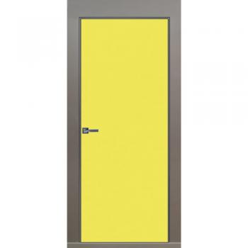 Скрытая дверь под покраску • G00 крашеный с алюминиевый торец