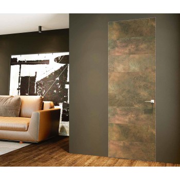 Межкомнатные двери Астори Loft L4 – короб Invisible Line без наличников – каменный шпон 3 мм.