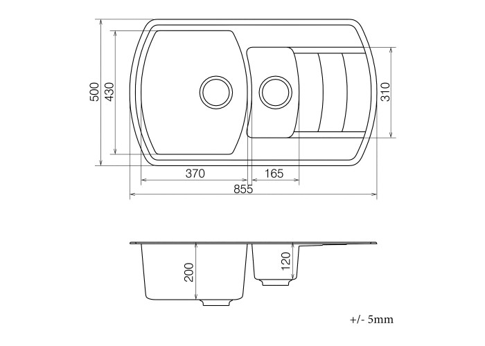  Кухонна мийка Norton NMP 04.86 Gray + сифон  5 — замовити в PORTES.UA