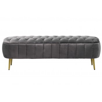 Банкетка "Франческа" серый + золото