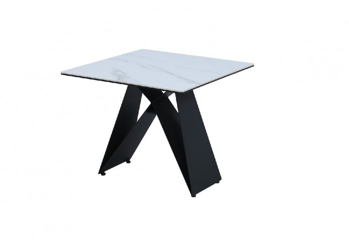  Кавовий стіл "Бруно" білий мармур + чорний  1 — замовити в PORTES.UA