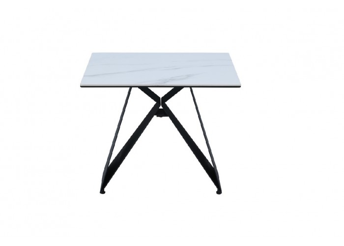  Кофейный стол "Бруно" белый мрамор + черный  2 — купить в PORTES.UA