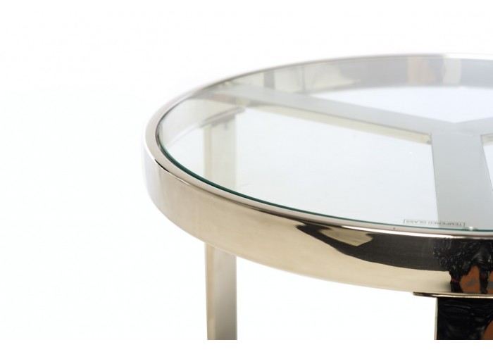  Журнальный стол CB-2 прозрачный + серебро  7 — купить в PORTES.UA
