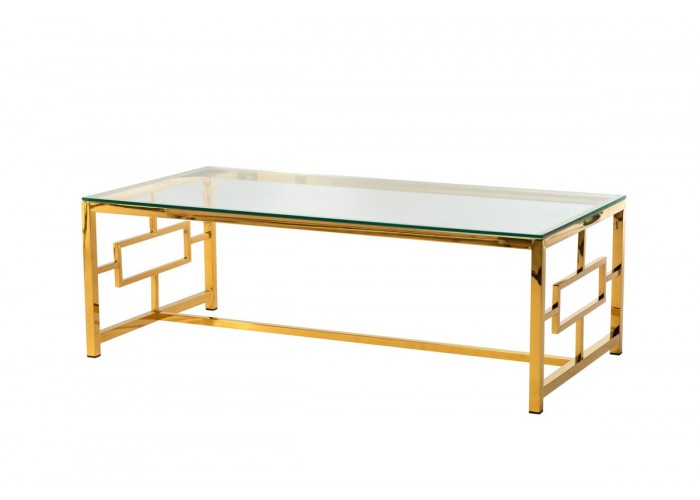  Журнальный стол CL-1 прозрачный+золото  1 — купить в PORTES.UA