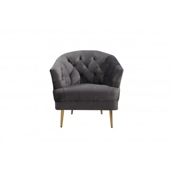 Кресло "Лучия" серый + золото