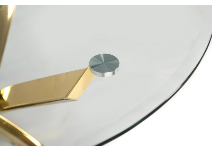  Обеденный стол T-317 прозрачный + золото  4 — купить в PORTES.UA