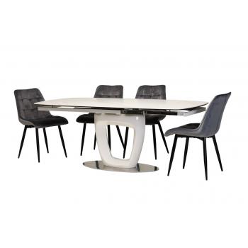 Керамический стол TML-825 белый мрамор