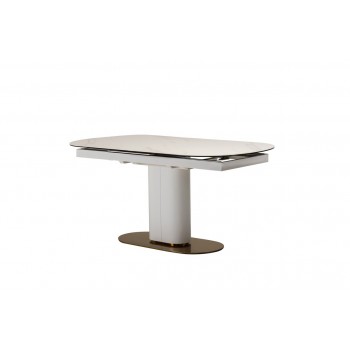 Керамический стол TML-828 камео белый мрамор+золото