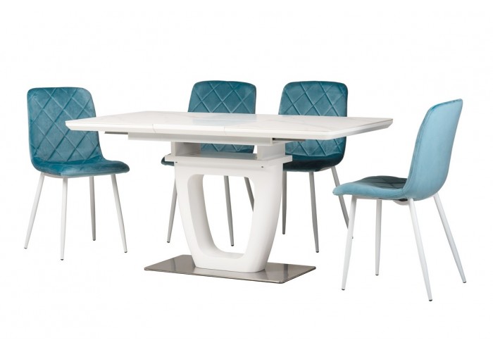  Керамічний стіл TML-860-1 білий мармур  1 — замовити в PORTES.UA