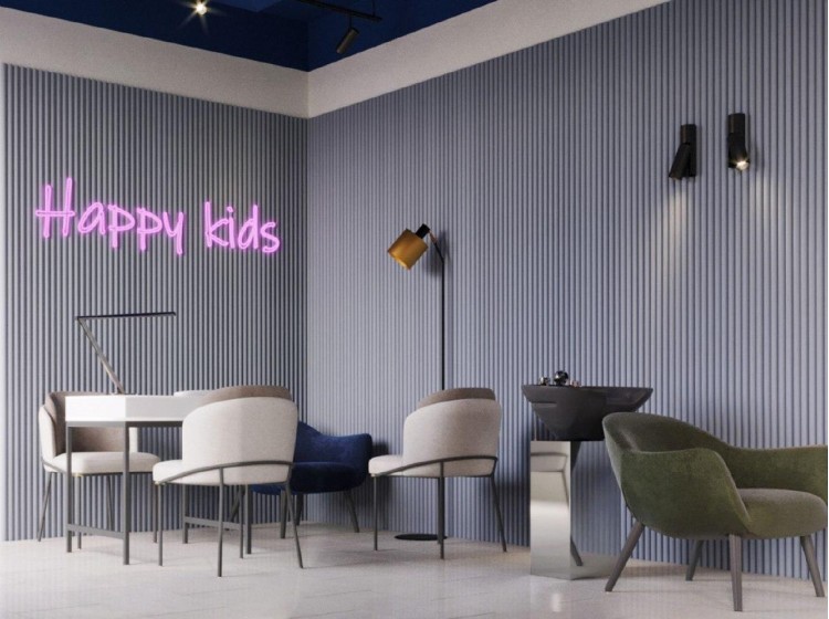 Салон у дизайн-проект дитячого салону краси "Happy kids", 63 м.кв — студія дизайну 10:02 Design Burean