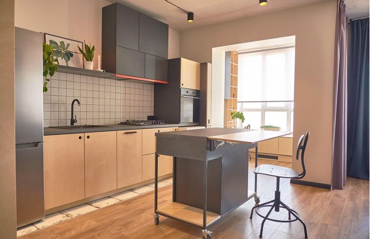 Кухня в дизайн-проекте смарт квартиры в ЖК Львовский Маеток, 38м.кв — Design Burean