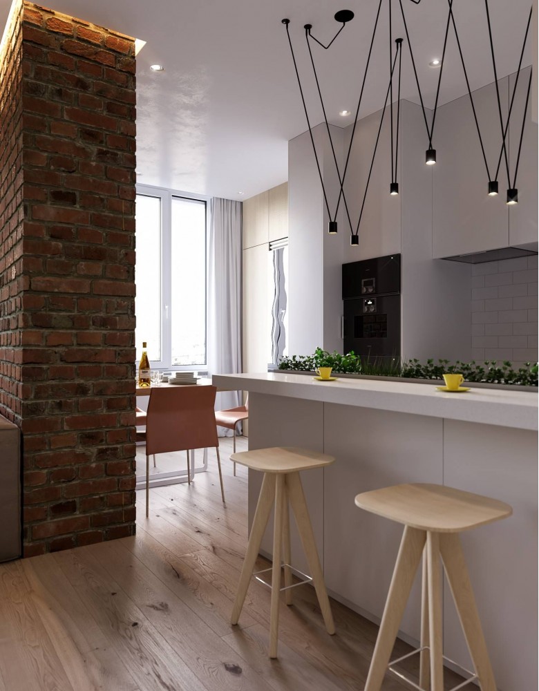 Кухня-гостиная — Проект квартиры  на бул. Леси Украинки — 76 м.кв. — студия-дизайна  Art Partner