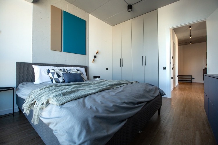 Спальня в дизайн-проекті 1-кімнатної квартири в ЖК Французький квартал - 62м.кв. - Between the walls