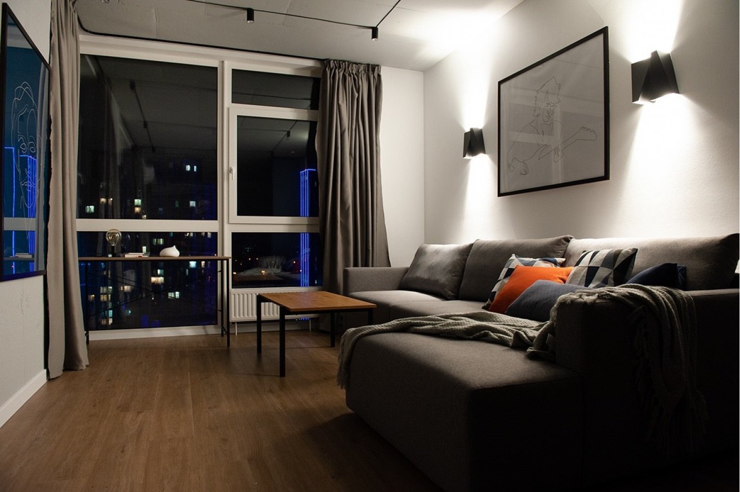 Вітальня в дизайн-проекті 1-кімнатної квартири в ЖК Французький квартал - 62м.кв. - Between the walls