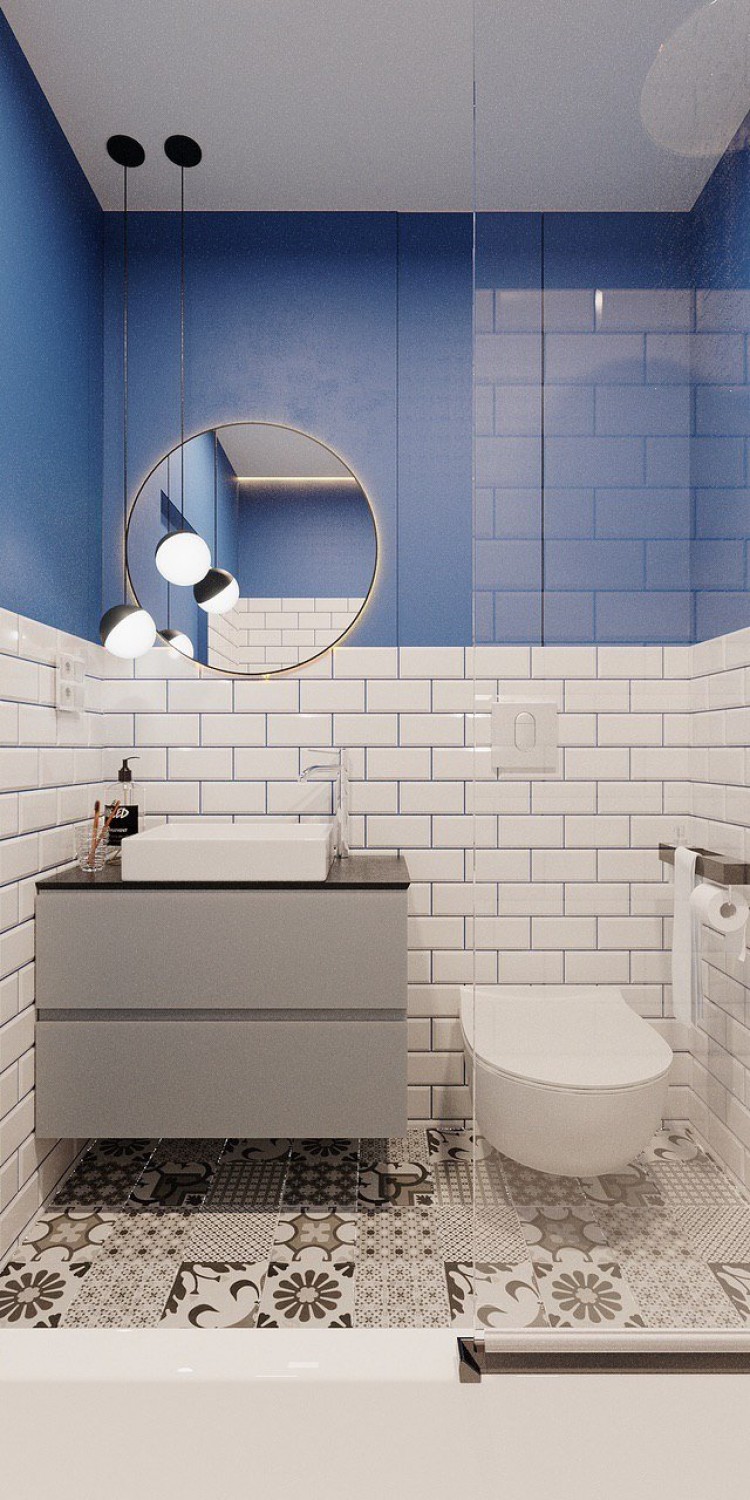 Фото дизайну: Ванна - Дизайн-проект 3-кімнатної квартири в ЖК Республіка - 82м.кв. – 374
