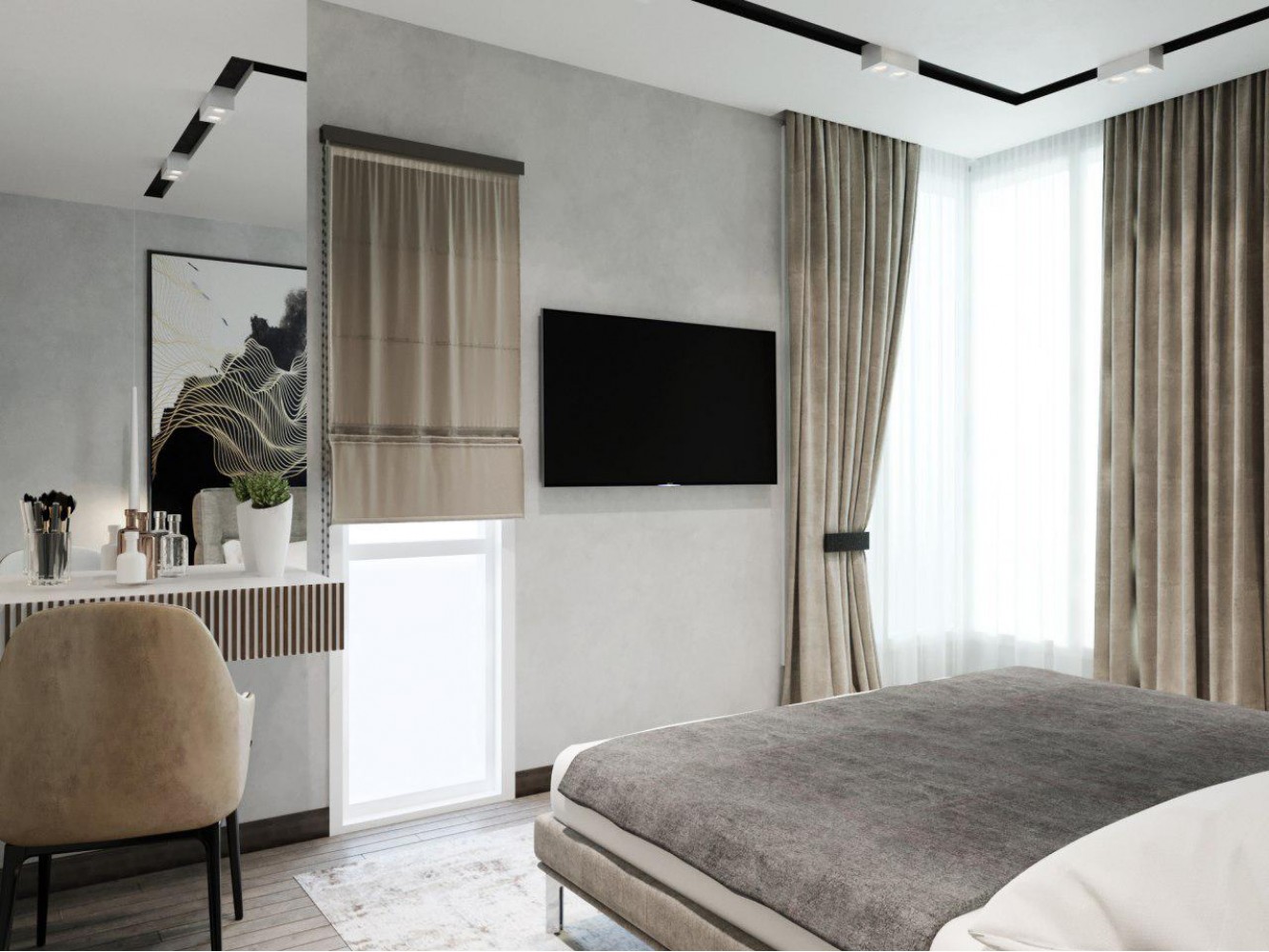 Спальня в квартире ЖК Венеция