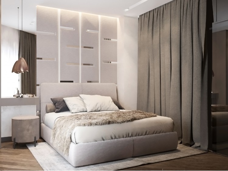 Спальня в дизайн-проекте 3-комнатной квартиры ЖК Аметист - 84м.кв. — BoDesign