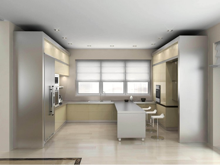 Кухня в дизайн-проекте частного дома в стиле модерн, 260 м.кв. —  студия дизайна HD-DESIGN
