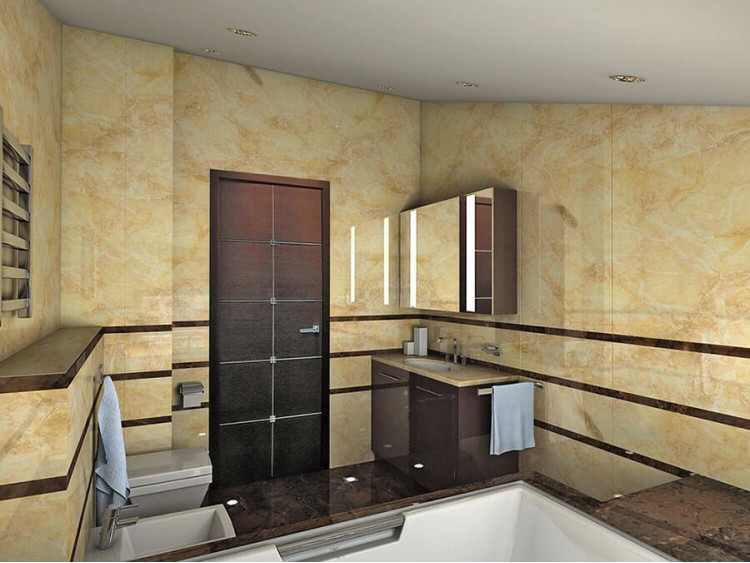 Санузел в дизайн-проекте частного дома в стиле модерн, 260 м.кв. —  студия дизайна HD-DESIGN