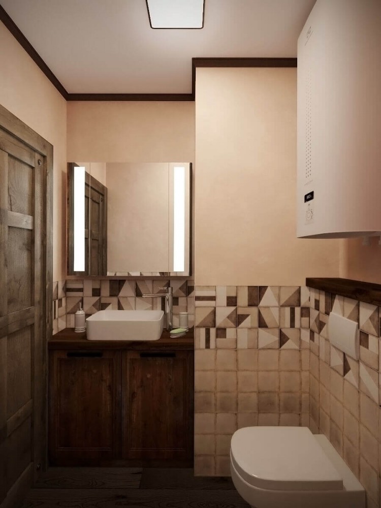 Санузел в дизайн-проекте квартиры 67м.кв. —  студия дизайна HD-DESIGN