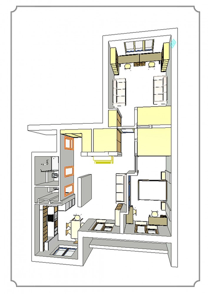 Визуализация в дизайн-проекте 3-комнатной квартиры ЖК Старокиевский, 102м.кв. — HD-DESIGN