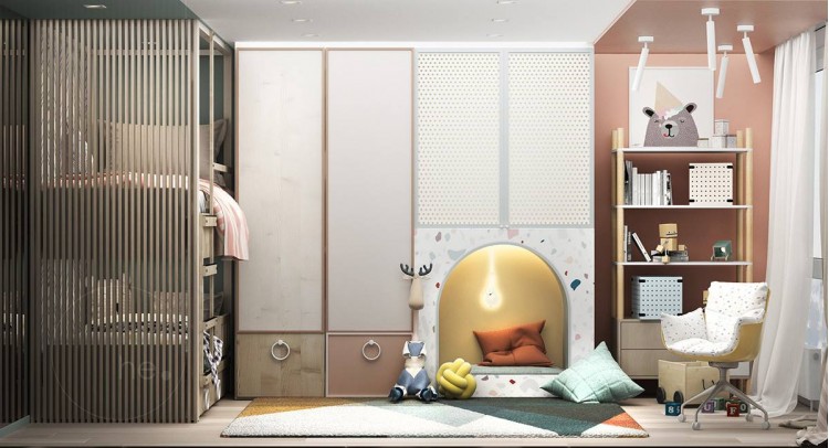 Детская комната — Дизайн-проект квартиры ЖК Hoffmann Haus — 100 м.кв— He. D Creative Group
