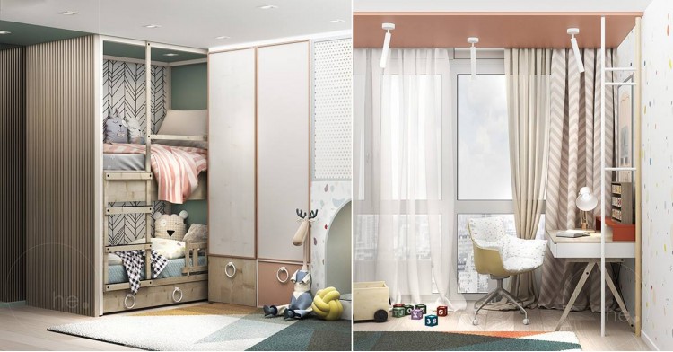 Детская комната — Дизайн-проект квартиры ЖК Hoffmann Haus — 100 м.кв — студия дизайна  He. D Creative Group