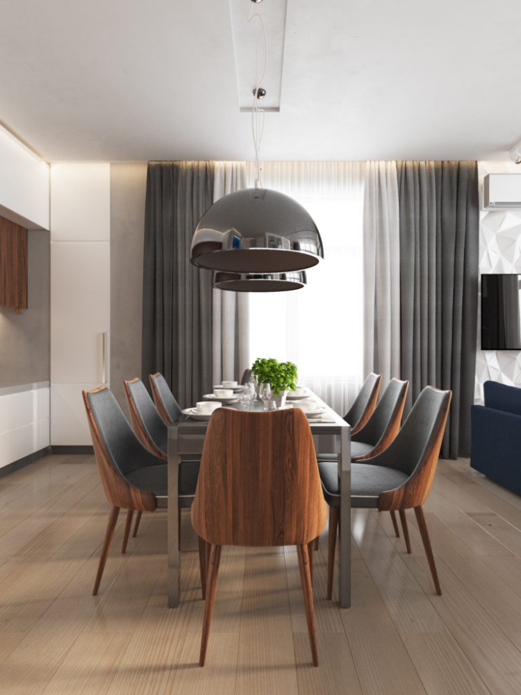 Кухня-столовая в дизайн-проекте квартиры на Липках— Che*Modan