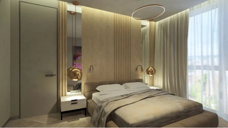 Спальня в дизайн-проекте 2-комнатной квартиры ЖК Ярославов Град — InsideOut