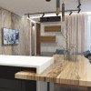 Кухня-їдальня в дизайн-проекті квартири-студії ЖК Зарічний — InsideOut